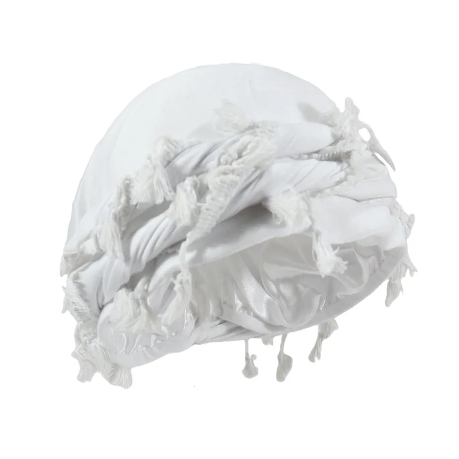 أغطية رأس عمامة ملتوية عتيقة للرجال، ربطة عنق عمامة من الساتان قابلة للتمدد لإغلاق رباط الشعر، وغسالة الآلة