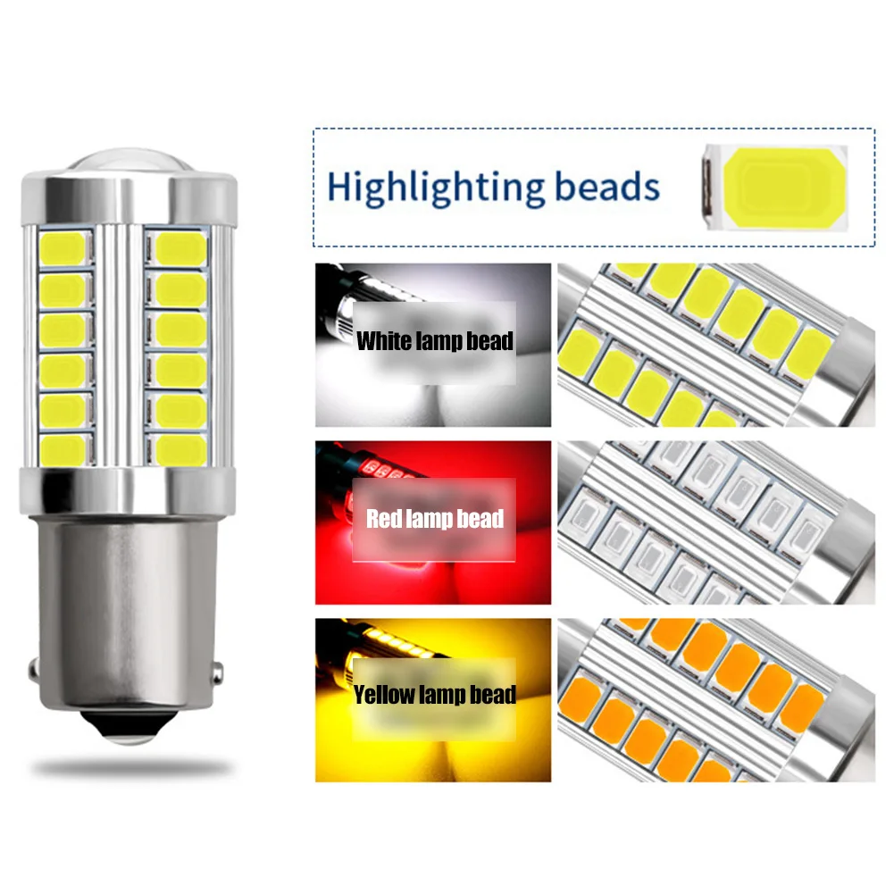 

2pcs Car P21/5W 1157 BAY15D LED Bulb Car Indicator Brake Light Lamp Bulbs 2.76 V Aluminum Turn Signal Light Car Accessories