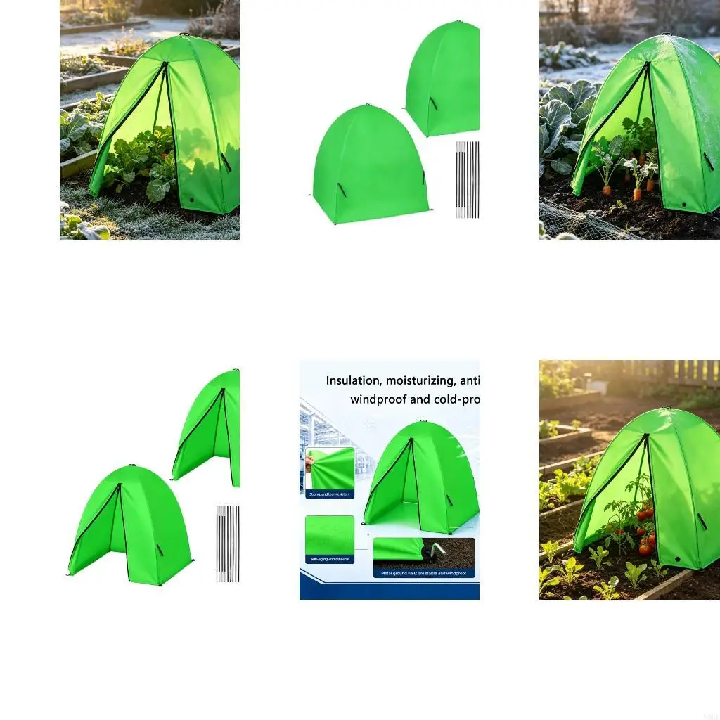 2-Pack Garden Covers with Zippered Access, Breathable Nonwoven Fabric for Vegetables and Flowers During Routine Indoor and Y5GB
