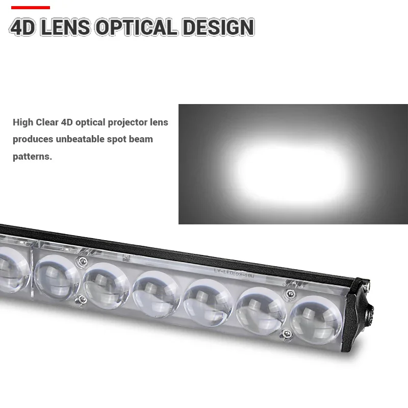 Slim 4D Lens LED Light Bar 7\