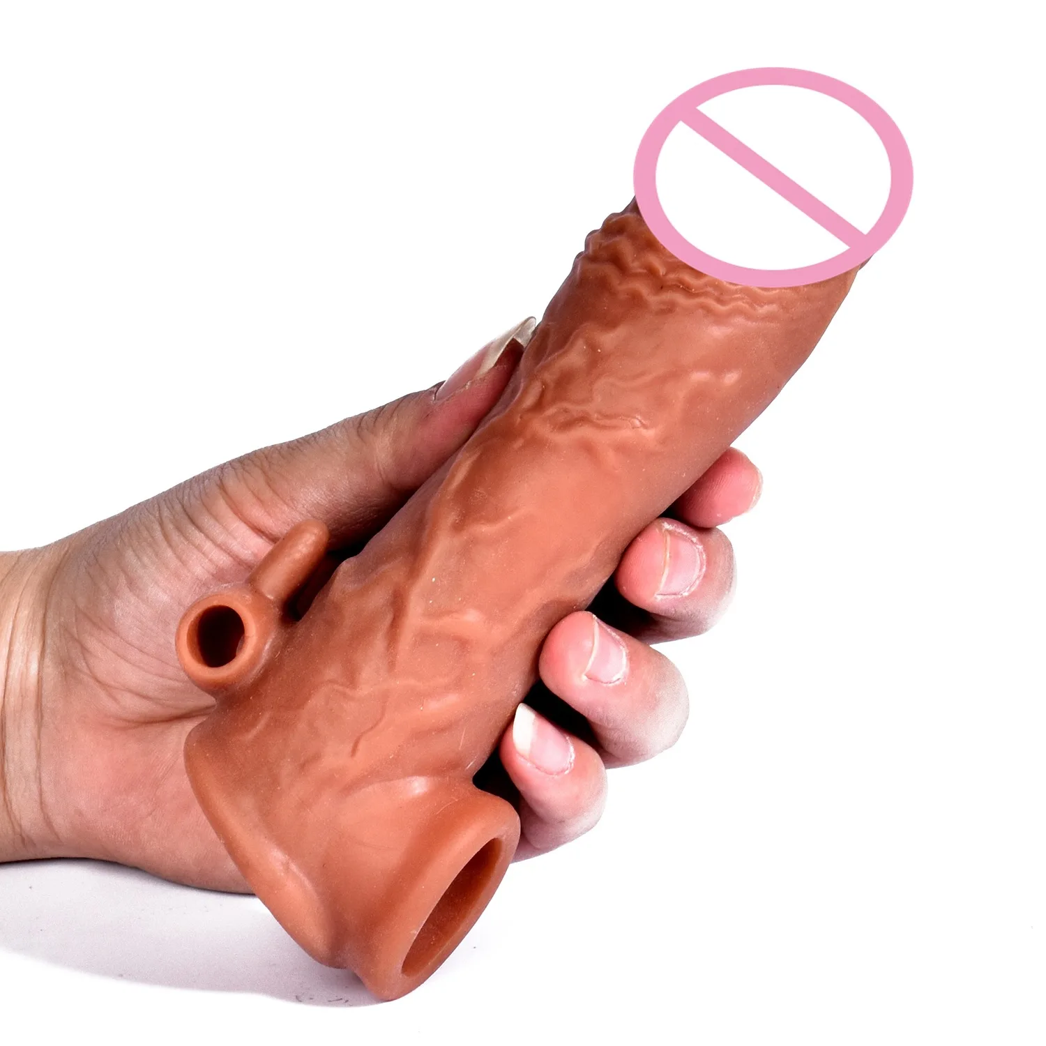 14/16/18CM Realistic Penis Sleeve Extender Reusable Dildos Condom Delay Ejaculation Enlargement Sex Toys for Men