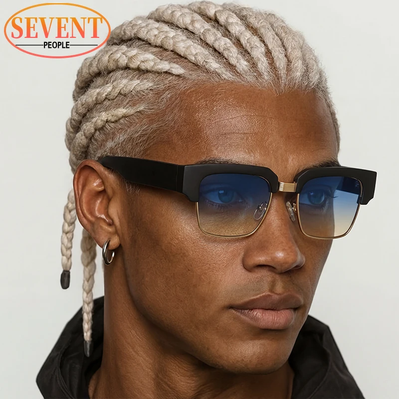 

Classic Square Sunglasses Men 2026 Luxury Brand Vintage Steampunk Change Color Sun Glasses For Male Fashion Outdoor Punk Shades