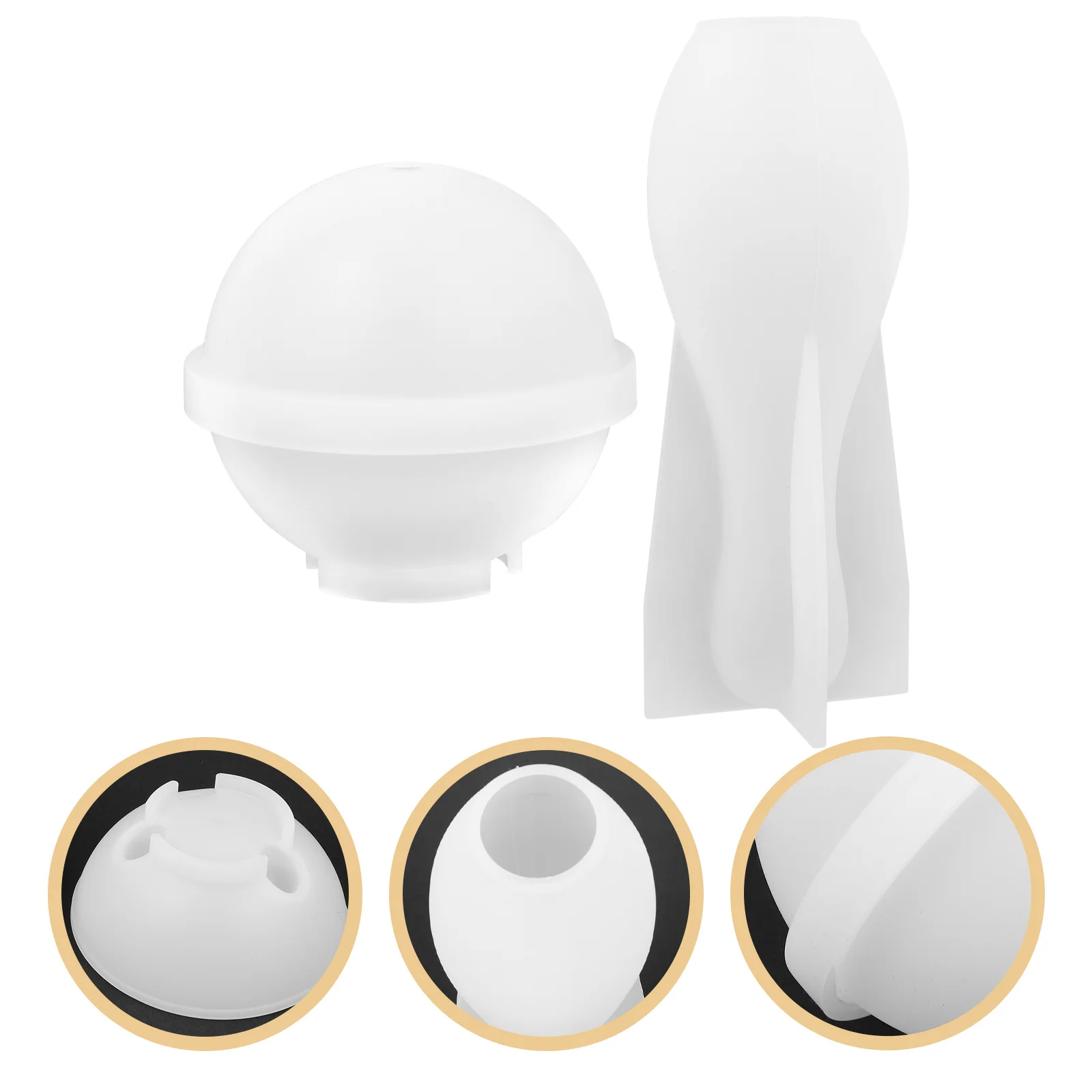 

1 set 1 Set Bowling Silicone Diy Crafts Mold For Desktop Ornament Non-Stick Casting Mold Handmade Craft Mould Decorative Bowling