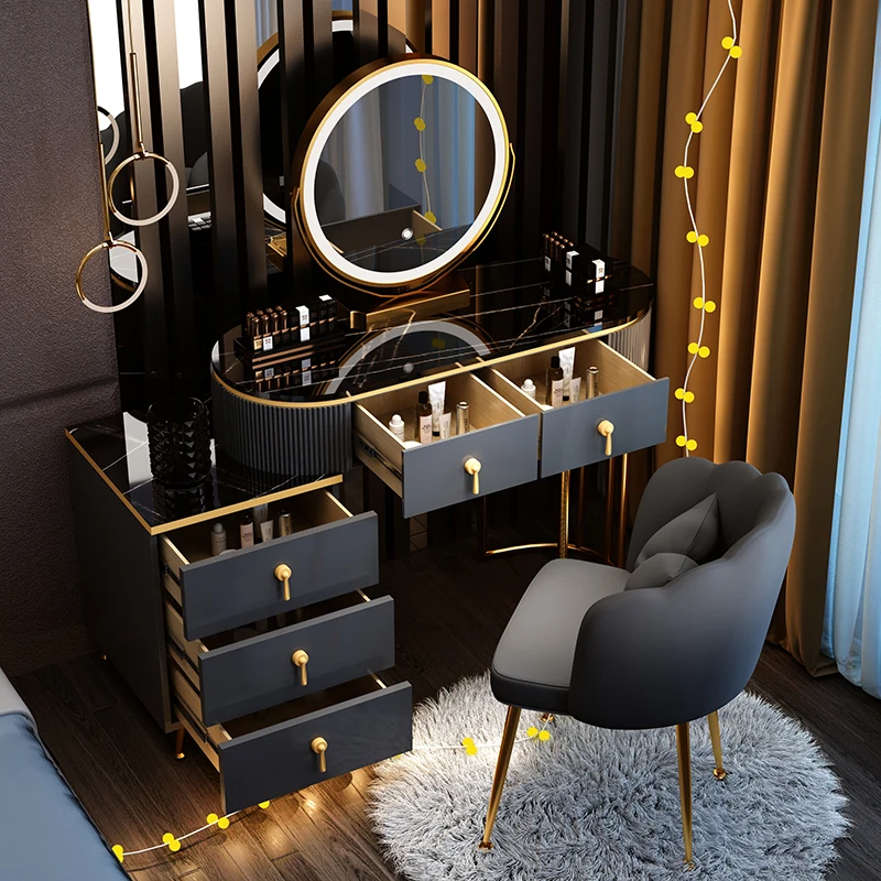 Fashion Girl Vanity Table Woman Multifunctional Minimalist Home Dressing Table Bedroom Bedroom Gabinete Furniture Comfortable