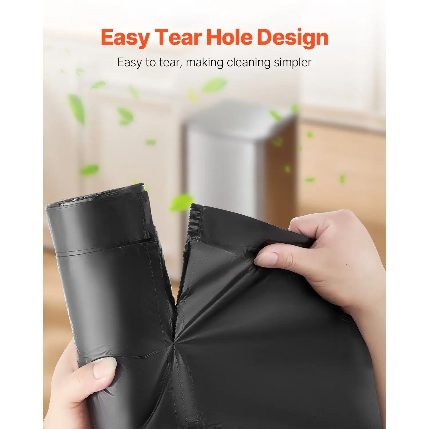 50pcs/set Ultra-thick and Durable 30-gallon Drawstring Garbage Bags, Recyclable Kitchen Trash Cans, Household Essentials