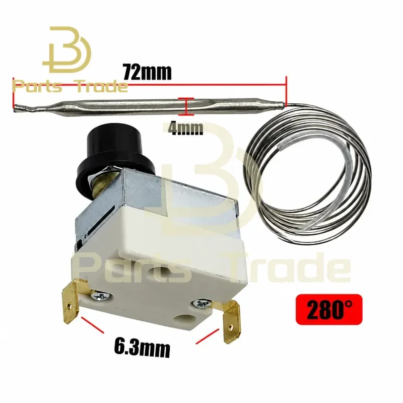 Electric Fryer Oven Pancake Maker with Temperature Control 110 to 280 Degrees Limit Protector Thermostat for Home Kitchen Use