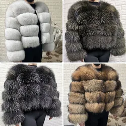 2024 trend natural fur real fur coat women's jacke Leather Woman clothing new outerwears Female Vest