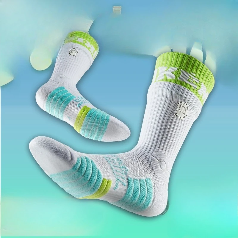 5PCS Professional Practical Towel Bottom Basketball Socks Men's Tall Tube Training Running Thickened Children's Sports Socks