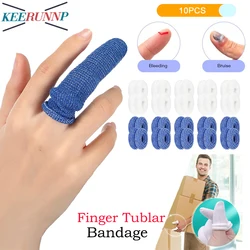 Lot de bandages tubulaires pour doigts, 10 pièces, protège-doigts, pour premiers secours, manches pour doigts