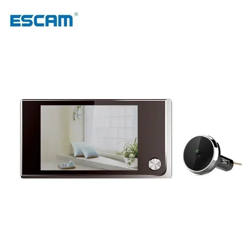 Escam 초인종 구멍 뷰어 디지털 문짝 카메라, 고양이 눈 문짝 벨, 야외 모니터, 120 ° LCD, 2 백만 HD 픽셀, 3.5 인치