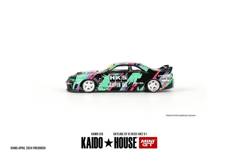 Kaido House x MINI GT 1:64 SKYLINE GT-R (R33) HKS V1 Diecast Model Car