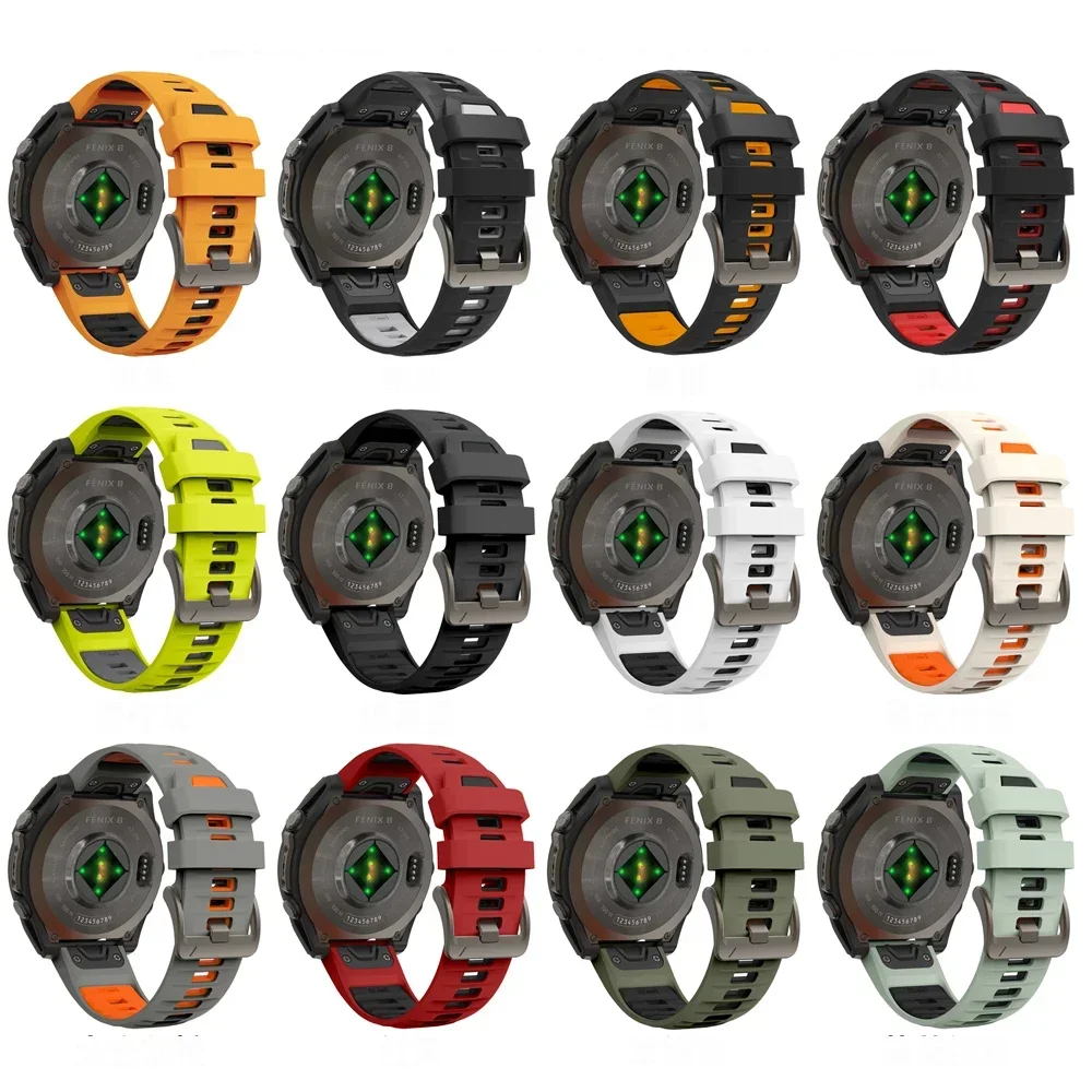 For Garmin Descent Mk3i Mk2i Mk1/Enduro 3 2/Epix Pro/G1/MARQ Bands Fenix E 8 47mm 51mm Sports Bracelets 22mm 26mm Silicone Strap