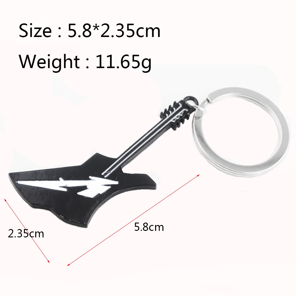 Fashion Guitar Keychain Creative Pendant Key Chain for Women Men Cool Car Keyring  Jewelry Gift