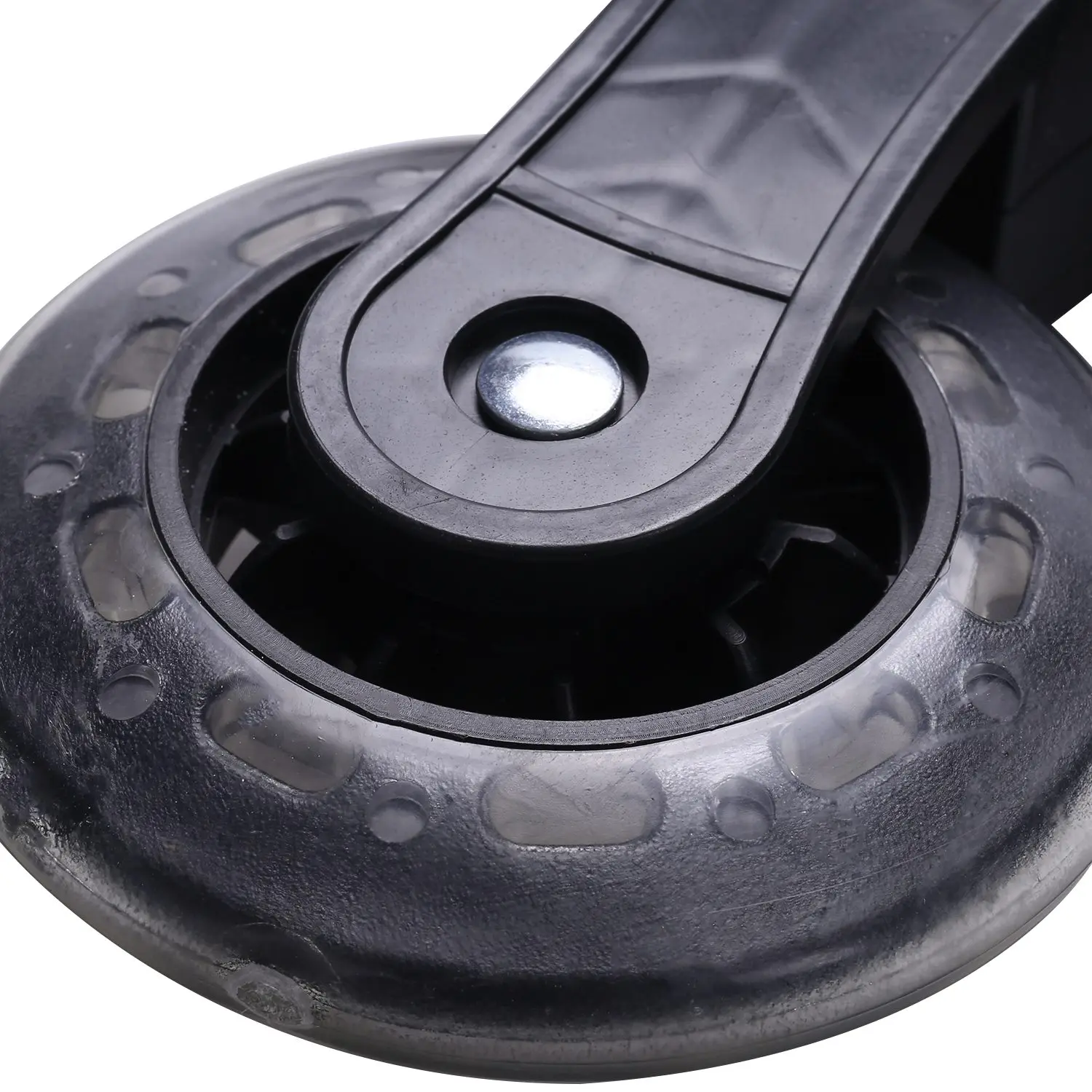 ABWR-4Pcs Black Shopping Cart Trolley Caster Luggage Suitcase Roller Wheel Pulley Sliding Roller Wheel Accessories