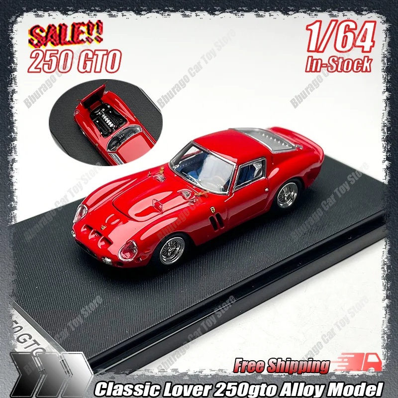 

In Stock Classic Lover 1:64 250gto Alloy Super Car Model Openable Hood Collectible Diecasting Vehicle Custom Children'S Toy Gift