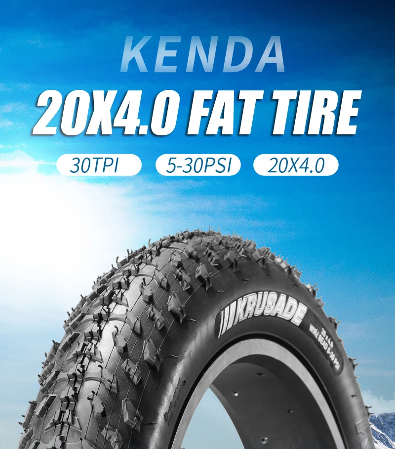 Pneu VTT Gras KENDA Krusade 20 X 4.0 - 60 TPI - Etrto 98-406 - NEUF