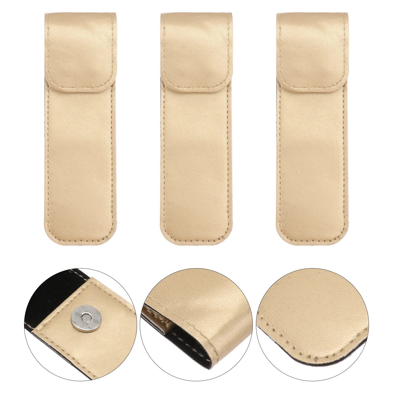 3 個 PU まつげ移植ピンセット保護カバー小さな保護ピンセットホルダーステンレス鋼ピンセットケース