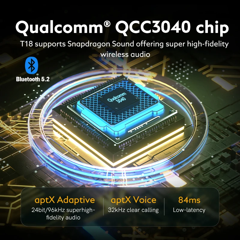 Neue QCY T18 TWS Drahtlose Kopfhörer Bluetooth 5,0 Ohrhörer QC aptX Stimme 4 Mic CVC HD Aufruf Kopfhörer Anschließen zu 2 geräte 30hr