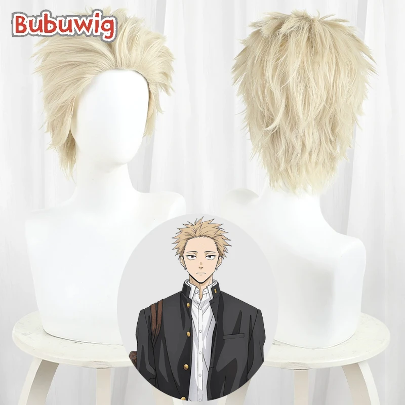 

Bubuwig синтетические волосы Rintaro Tsumugi, парики для косплея, ароматный цветок, цветы с яркостью, 30 см, светло-русый парик, термостойкий