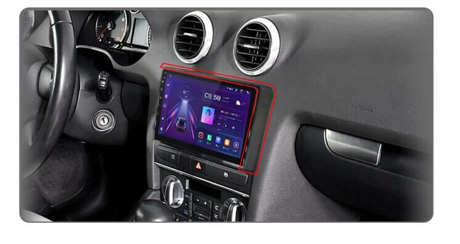 Junsun Android Auto Autoradio für Audi A3 2003 2004 2005 2006 2007 2008 2009 2010-2013 Multimedia Wireless Apple CarPlay Smart Intelligent Systems IPS Touchscreen Stereo Videoplayer 2 Din Autoradio Head Unit Navigation BT GPS 4G WIFI FM AM DSP RDS SWC – Detail 3