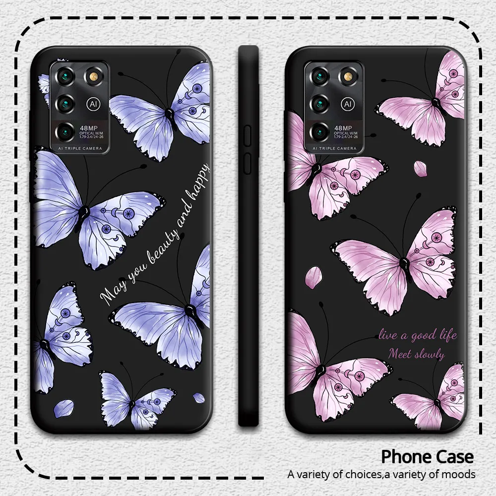 For ZTE Blade V9 Vita / V10 Vita / V30 Case Floral Soft Silicone Couple Butterfly Phone Case For ZTE V30 Vita New Design Cover