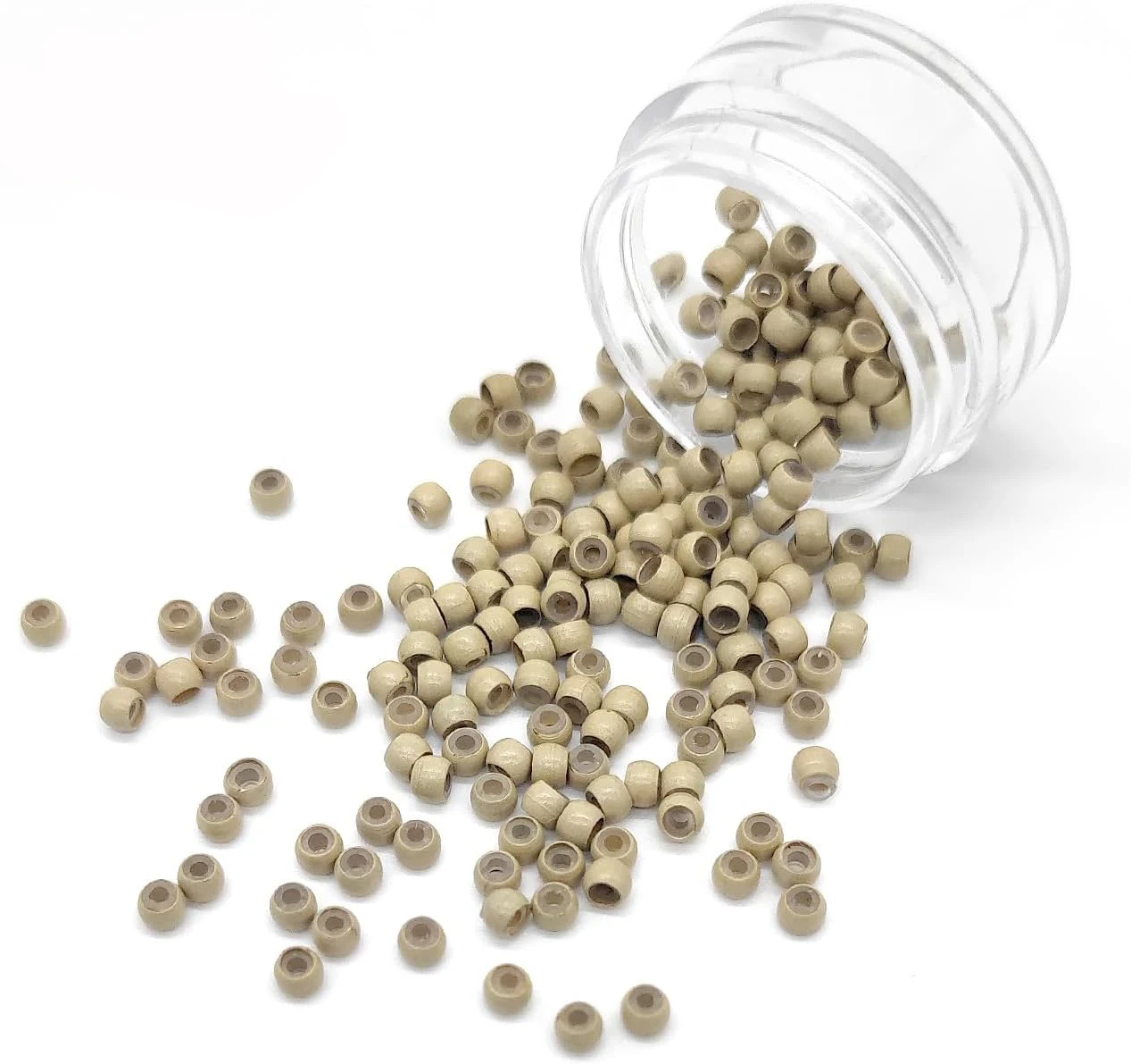 200/500 Stuks 3mm Siliconen Nano Ringen Koperen Ringen met Siliconen Gevoerde Haarkralen Haarringen Haarverlenging Gereedschap