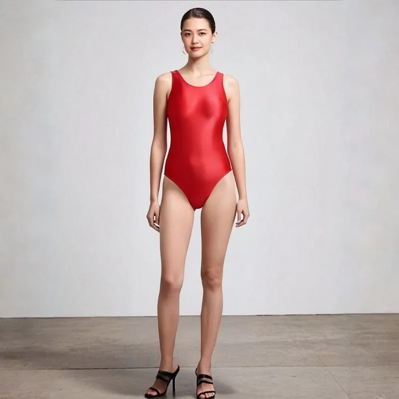 

Узкий комбинезон по индивидуальному заказу, сплошной цвет, корректирующее белье с круглым вырезом, шелковистый, гладкий, с высоким разрезом, шербинский купальник для гимнастики