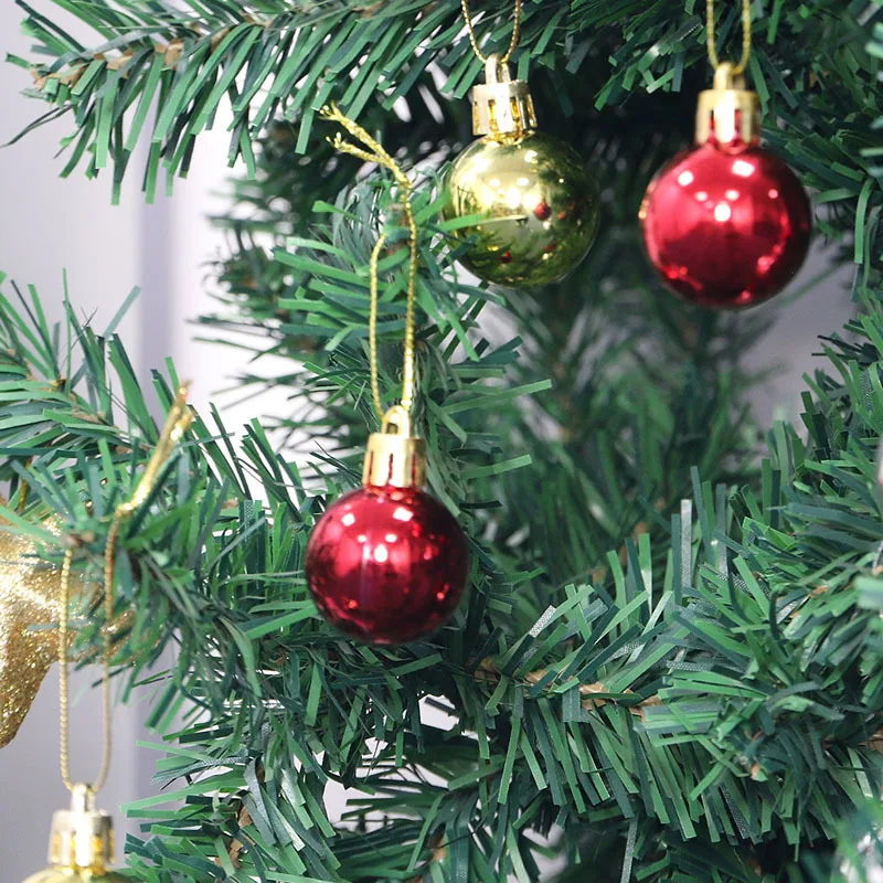 (12Pcs/pack)3cm Electroplated Ball Christmas Decoration Balls Christmas Tree Hanging Decoration Home Holiday New Year Gift Toys