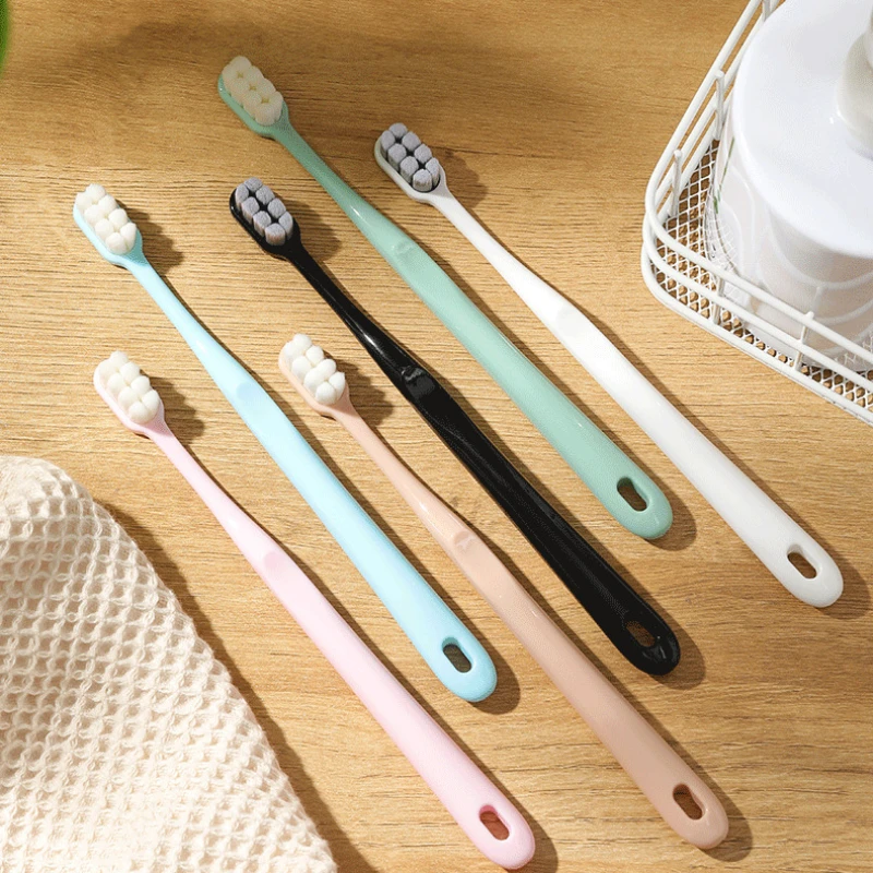 Escova de dentes suave para dentes sensíveis, 8 pacotes de cerdas, escovas de dente adultas avançadas para uso doméstico