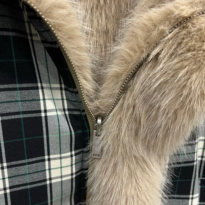 التلبيب فو الفراء سترة اثنين الجانب ارتداء أكمام متقلب فروي الستر رقيق سستة الدافئة سميكة الفاخرة أفخم معاطف فو الثعلب عادية