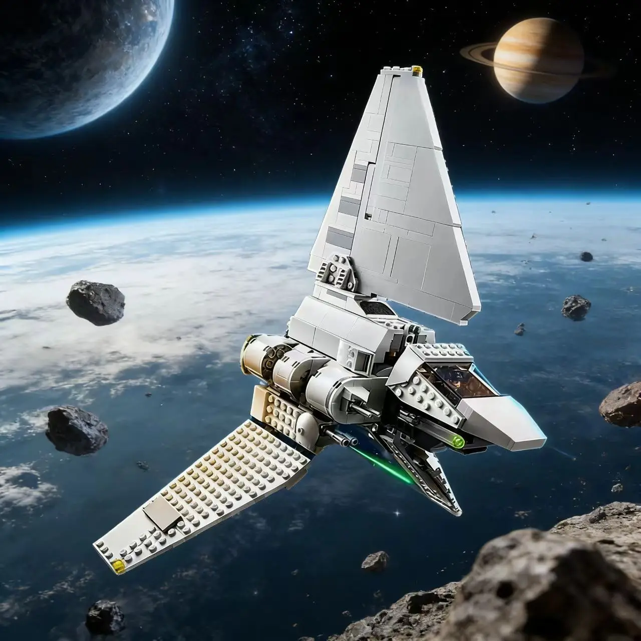 

Creative Space-Shuttle Battle Millitary Spaceship MOC Galaxy Star-Ship Battle Plane Aircraft Model Building Bricks Gift Boys Set