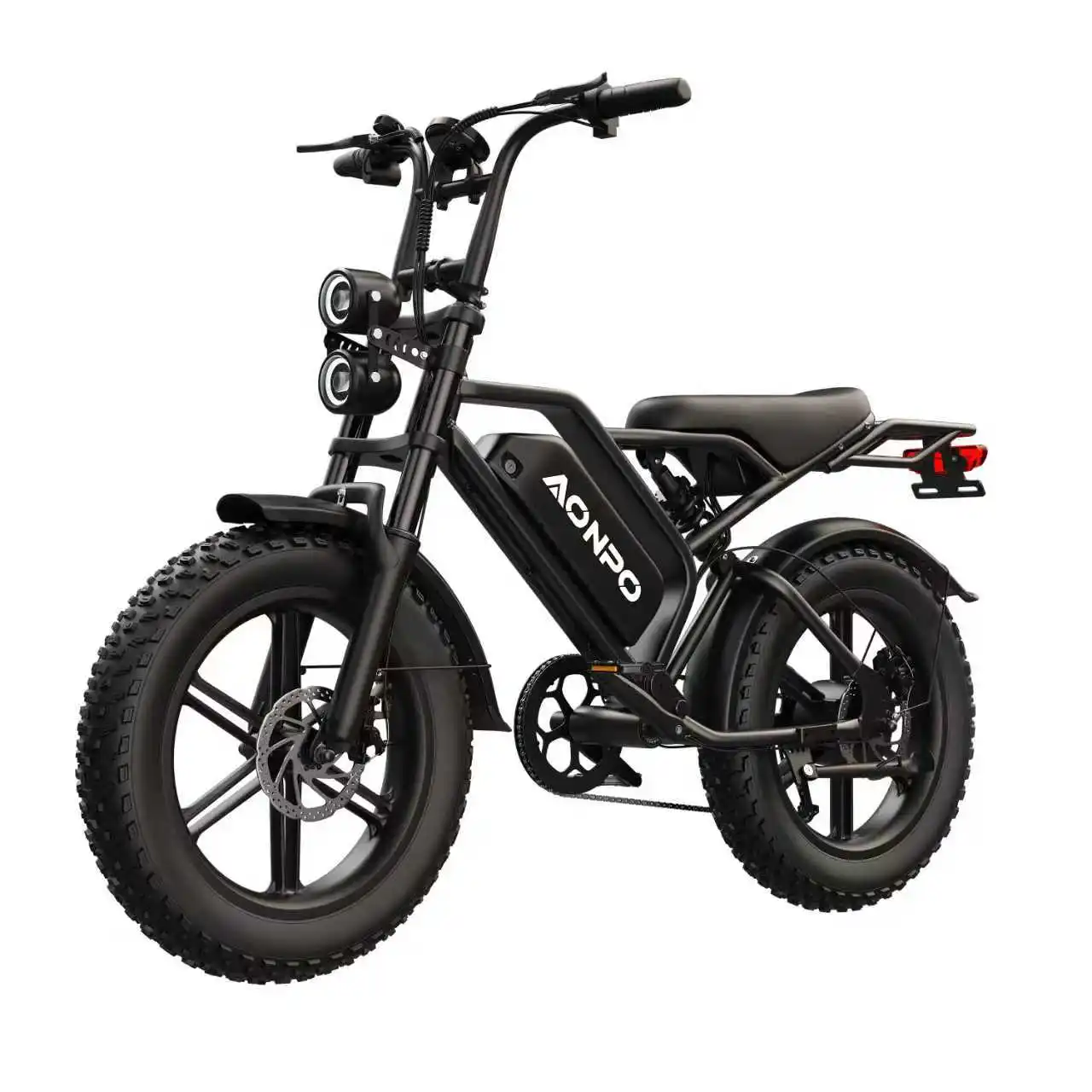 POWBEN V20 Peak 2000W 52V 20Ah Elektrofahrrad mit 20x4,0" breiten Reifen, 7-Gang-Schaltungen, sofort lieferbar, Höchstgeschwindigkeit 50 km/h