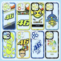 Phone Case For Cool Racing iPhone 16 15 14 13 12 11 Mini Pro Max X XR XSMax 7 8 Plus SE Transparent Valentino R-Rossis 46 Cover