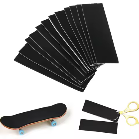 12Pcs/Set Fingerboard Grip Tape Self-Adhesive Sandpaper Grip Tape Wooden Fingerboard Deck Grip TapeSticker For Mini Fingerboards