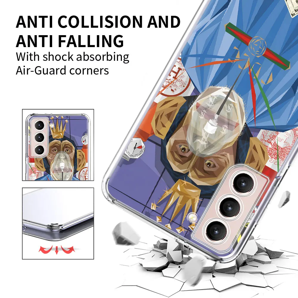 حافظة لهاتف سامسونج جالاكسي S21 S20 FE S24 S22 S23 FE S25 Ultra S8 S9 S10 Plus S10e غطاء هاتف شفاف من البولي يوريثان #5