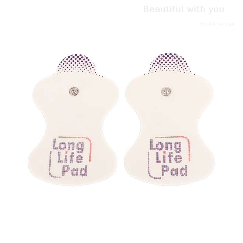 2PCS Long Life Pad Electrode Massage Pads Cable for Digital Tens Acupuncture Device Body Massager Therapy Machine