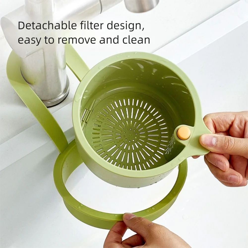 

Creative Sink Hanging Strainer Basket Detachable Openable Bottom Cover Kitchen Garbage Filter Multifunctional Quickly Drain