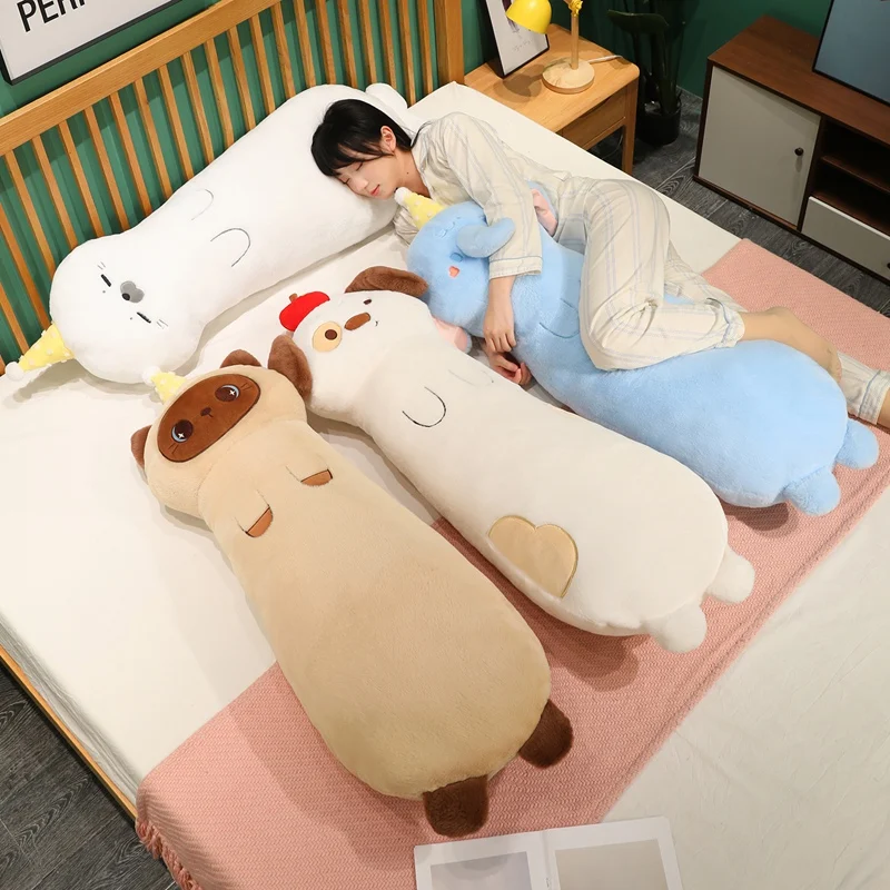 

Long Cat Seal Plush Body Pillow Creative Animal Stuffed Cushion Soft Sofa Decorative Throw Pillow Large Sleeping Cushion Decor