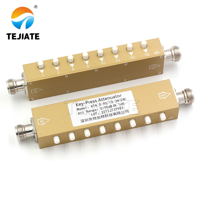 Atenuador de señal de llave ajustable, botón RF tipo SMA, 1 piezas, 0-30dB, 0-60dB, 0-90dB, Paso 2W, alta potencia 0-4GHz