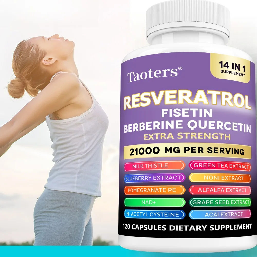 Resveratrol Nad+ Berberine, Quercetin - Skin Health, Antioxidants, Supports Overall Health and Metabolism