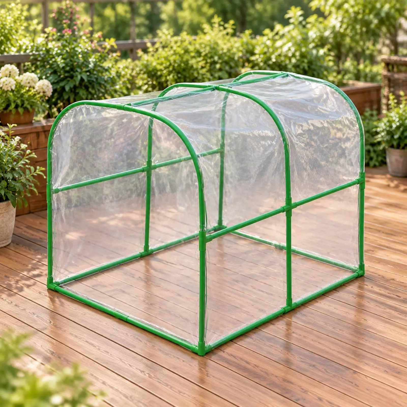 Assembly Greenhouse Sturdy Cylindrical Frame Greenhouse Frostsafeguarding Insulating for Home Gardeners, Garden, Patio