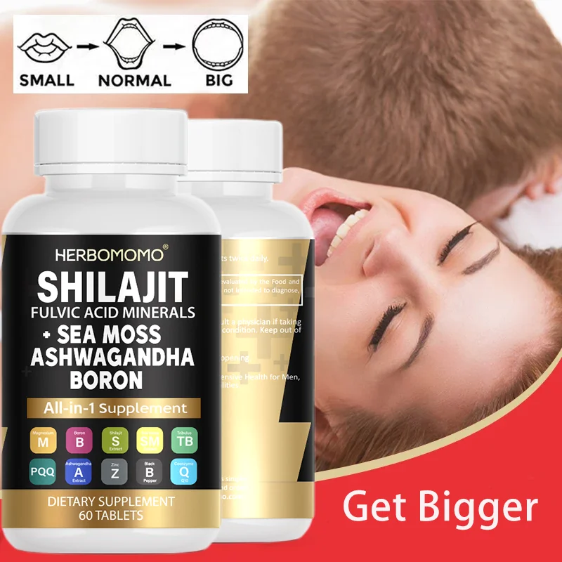 Shilajit & Sea Moss Supplemental Capsules, Extra Potency & High Purity, Mood & Performance