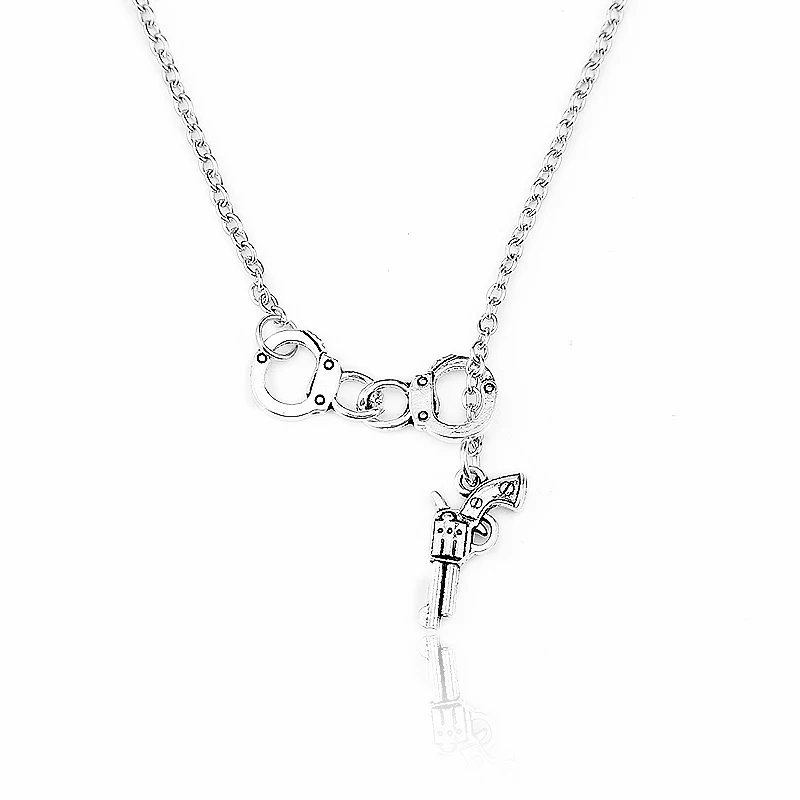 Boho Simple Handcuffs Pistol Choker Necklaces For Women Fashion Gold Necklace Vintage Necklace Worn With Friends