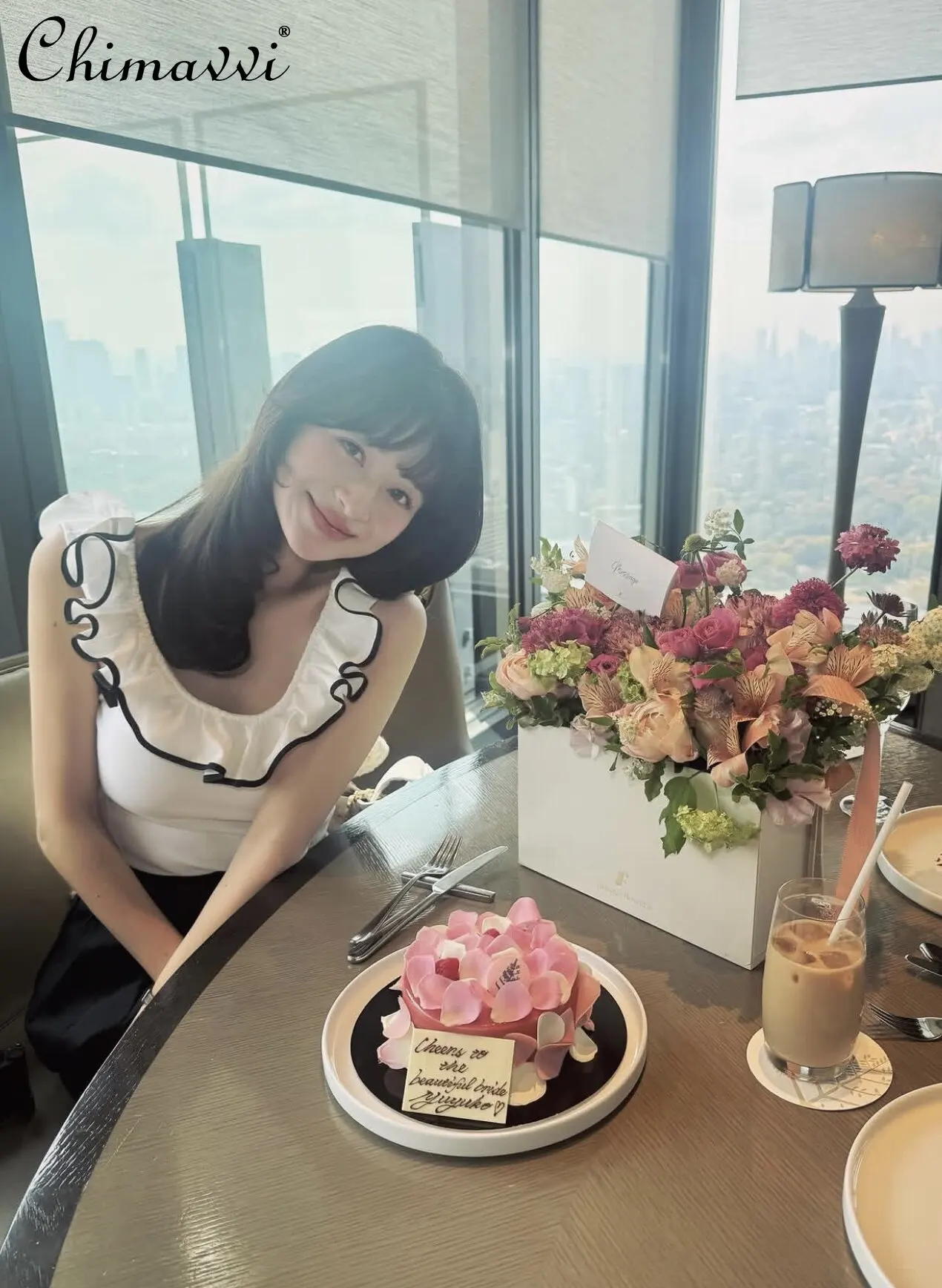 

Japanese Sweet Bodysuit Featuring A Lace-trimmed Collar and Built-in Bra Pads Elegant Tank Top 2026 Summer Fashion Elegant Vests