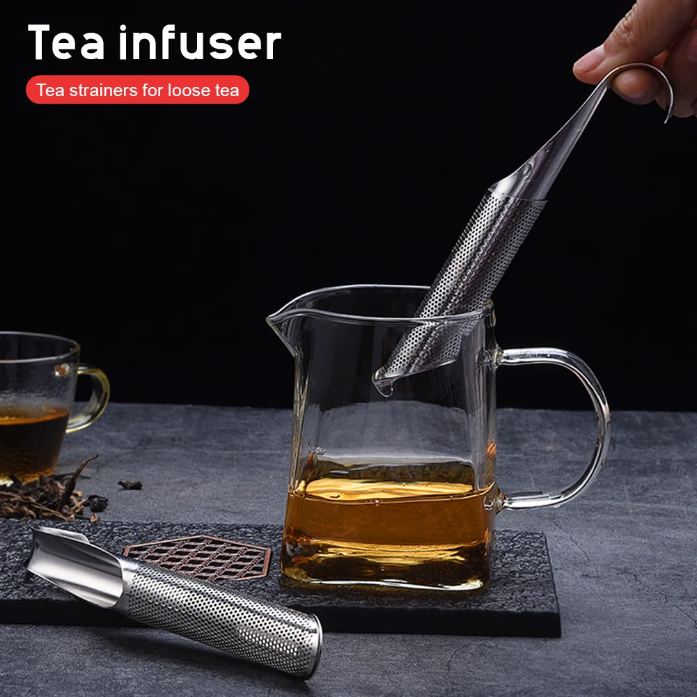 

Stainless Steel Tea Diffuser, 2024 New Tea Artifact innovative Pipe, Stainless Steel Tea Infuser with Hanging Hook Handle