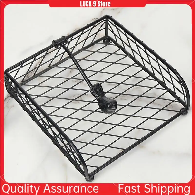 

Elegant Flat Paper Napkin Holder With Dispenser Arm - Napkin Holders For Table, Kitchen, Countertops & Outdoor Tables