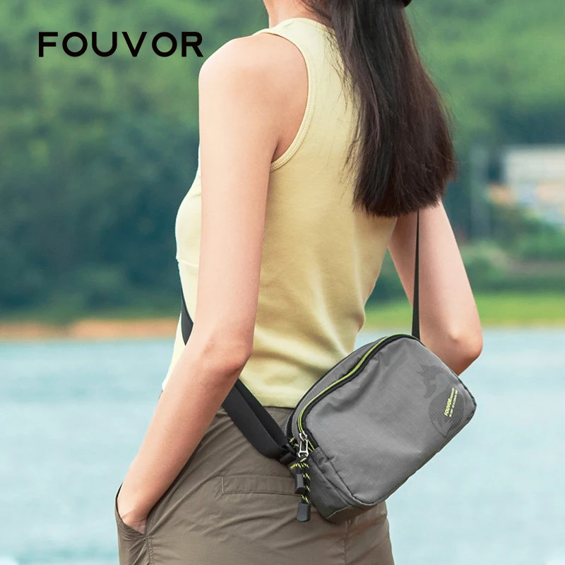 

Fouvor Women's Nylon Crossbody Bag Sports Travel Casual Oxford Cloth Small Bags Multi-layer Lightweight Mobile Phone Bag 3033-03