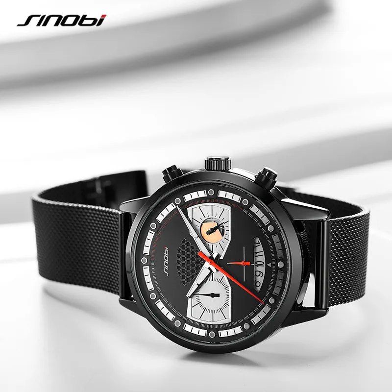 Sinobi Man Fashion Casual Watch Creative Chronograph Male Clock Sports Quartz Wrist Watches Original Owl Design erkek kol saati