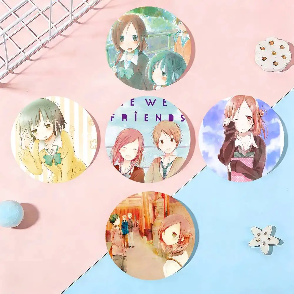One Week Friends Anime Badge Tinplate Meme Round Brooch For Hat Bag Creative Lapel Jewelry Accessories Gifts