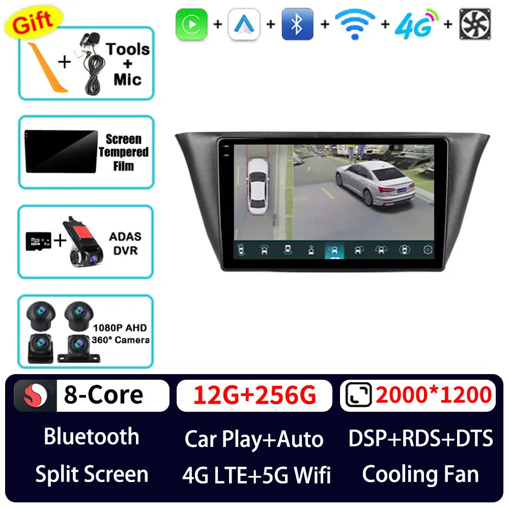 Android 15 Autoradio Voor Iveco Daily 6 2014 - 2022 Navi Head Unit QLED GPS Multimedia Speler BT Draadloze Carplay Video Head Unit